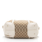 Gucci GG Canvas Horsebit Nailhead Medium Boston Bag