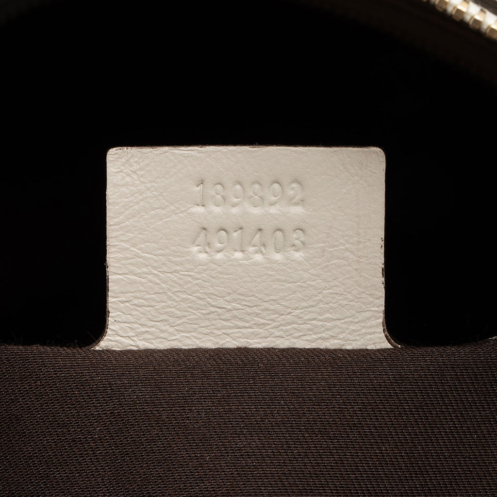 Gucci GG Canvas Horsebit Nailhead Medium Boston Bag
