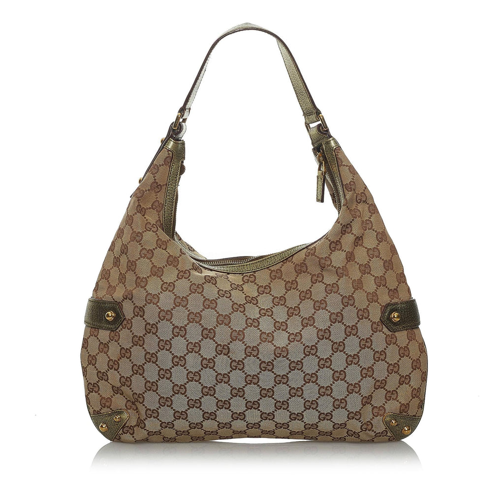 Gucci GG Canvas Horsebit Shoulder Bag (SHG-33631)