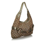 Gucci GG Canvas Horsebit Shoulder Bag (SHG-33631)
