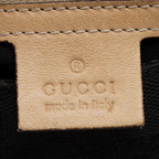 Gucci Canvas Leather Studded Horsebit Shoulder Bag (SHF-21925)