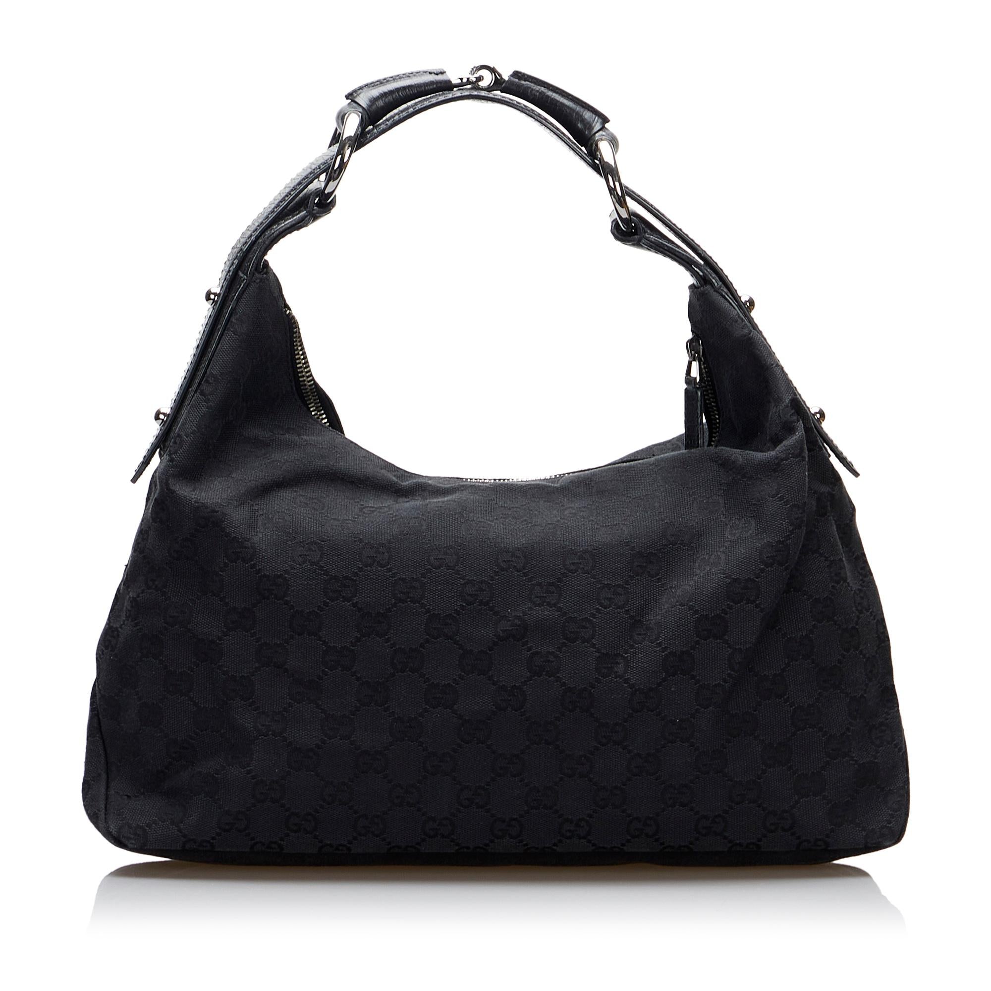 Gucci GG Canvas Horsebit Shoulder Bag (SHG-wbDRzT)