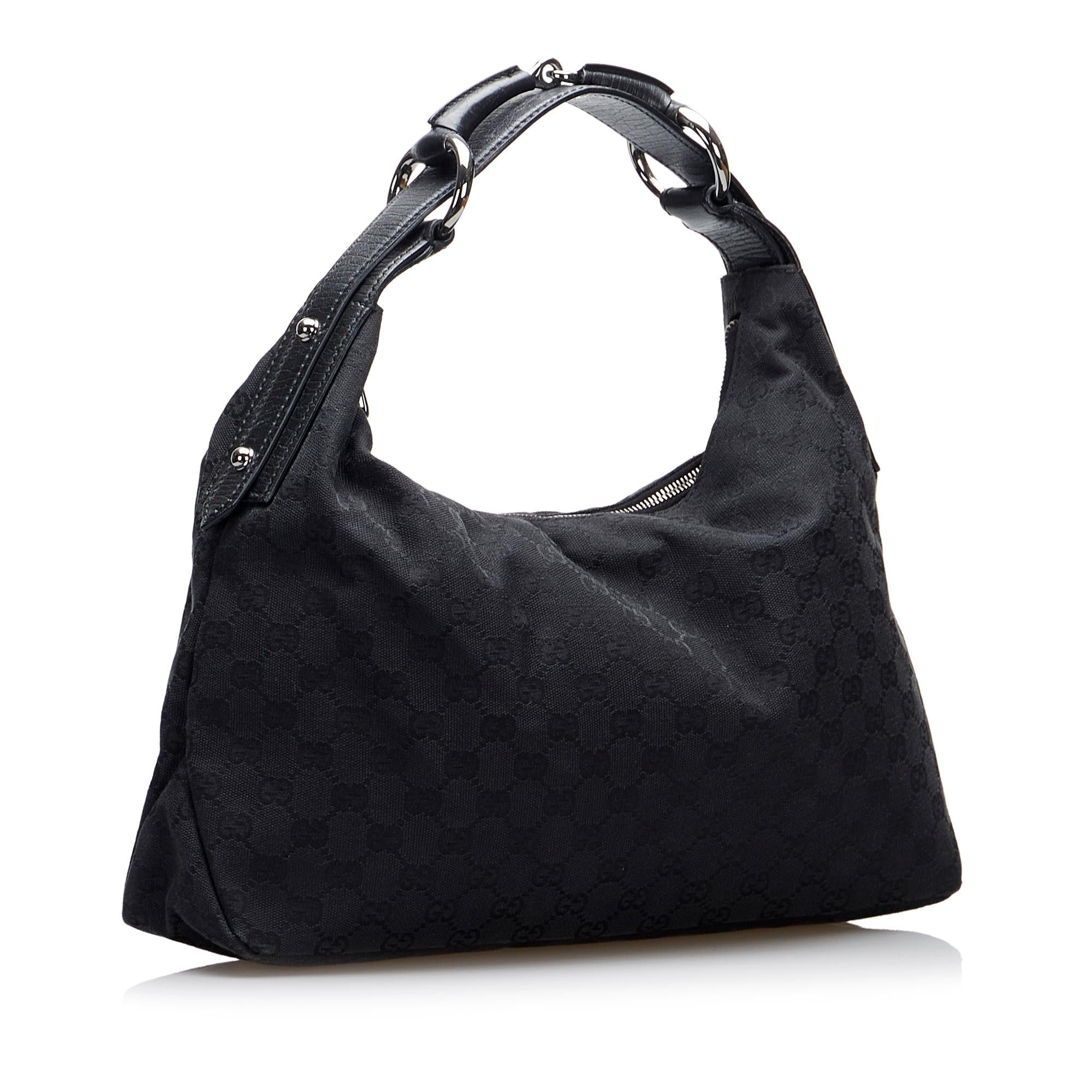 Gucci GG Canvas Horsebit Shoulder Bag (SHG-wbDRzT)