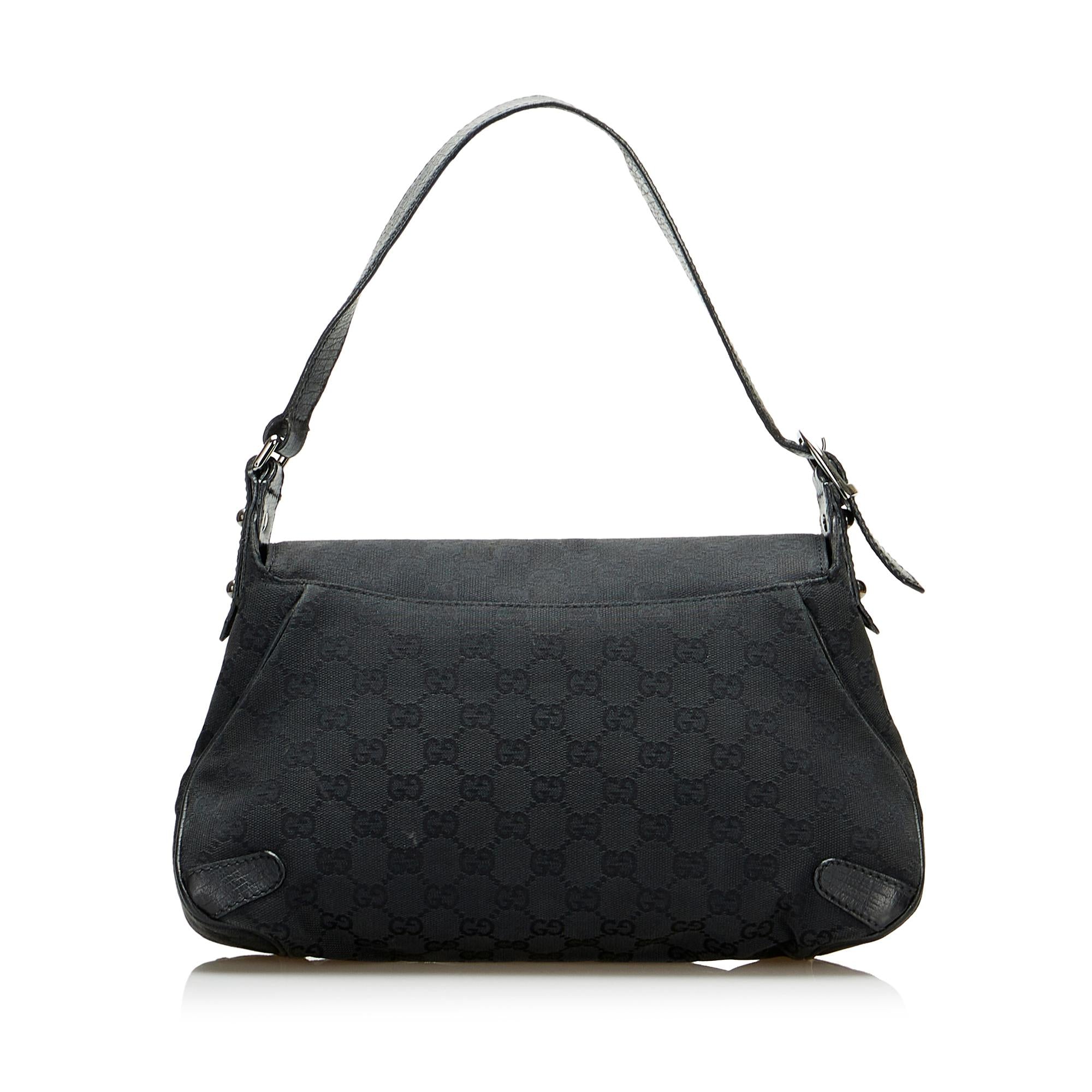Gucci GG Canvas Horsebit Shoulder Bag (SHG-Tiyfj5)