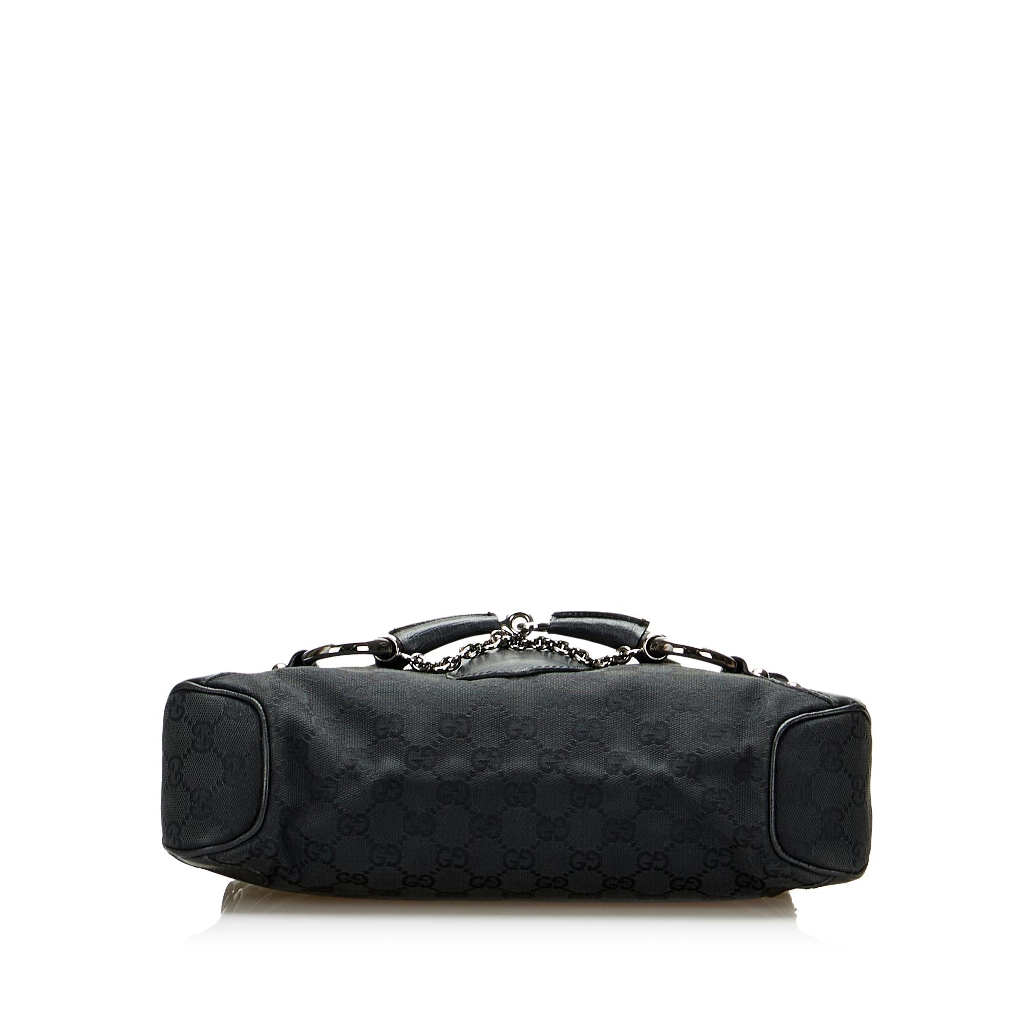 Gucci GG Canvas Horsebit Shoulder Bag (SHG-Tiyfj5)