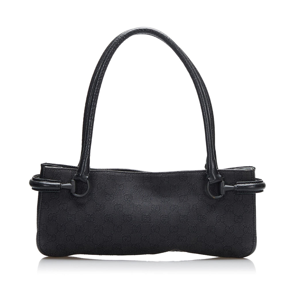 Gucci GG Canvas Horsebit Shoulder Bag (SHG-QoPRpW)