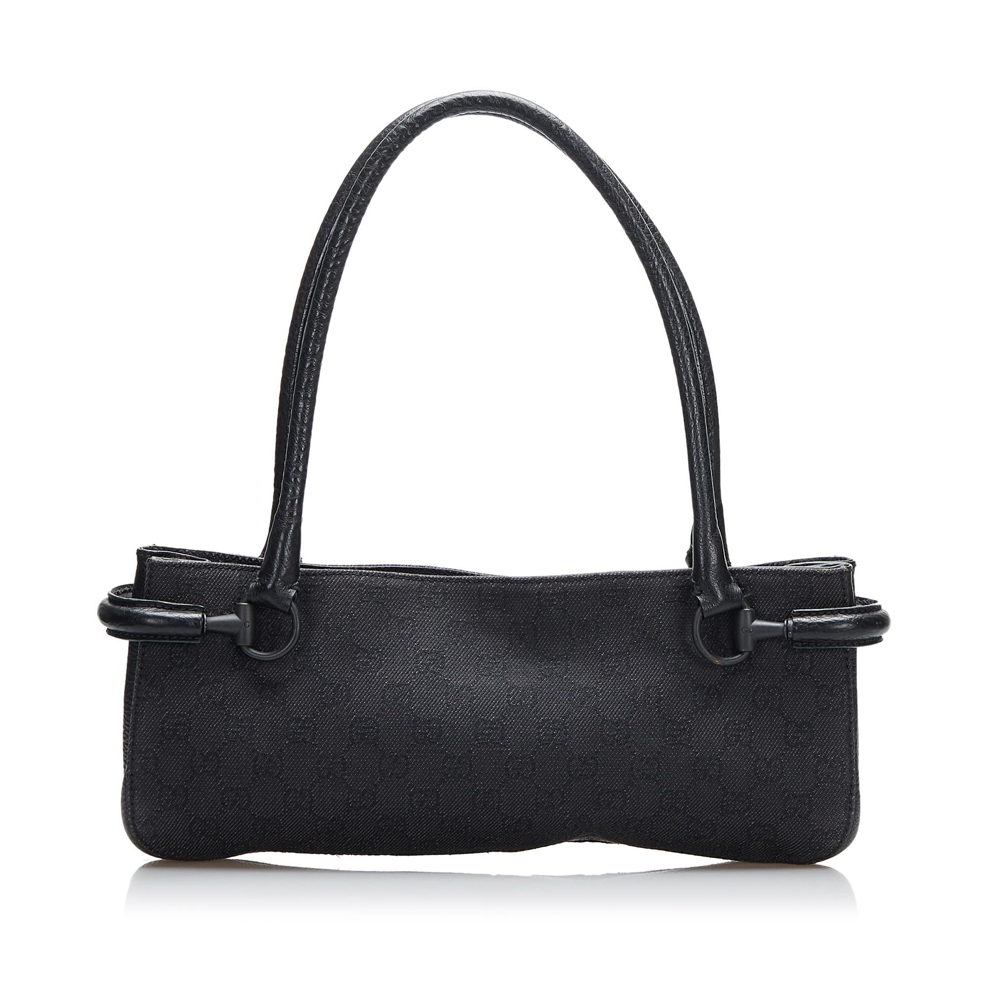 Gucci GG Canvas Horsebit Shoulder Bag (SHG-QoPRpW)