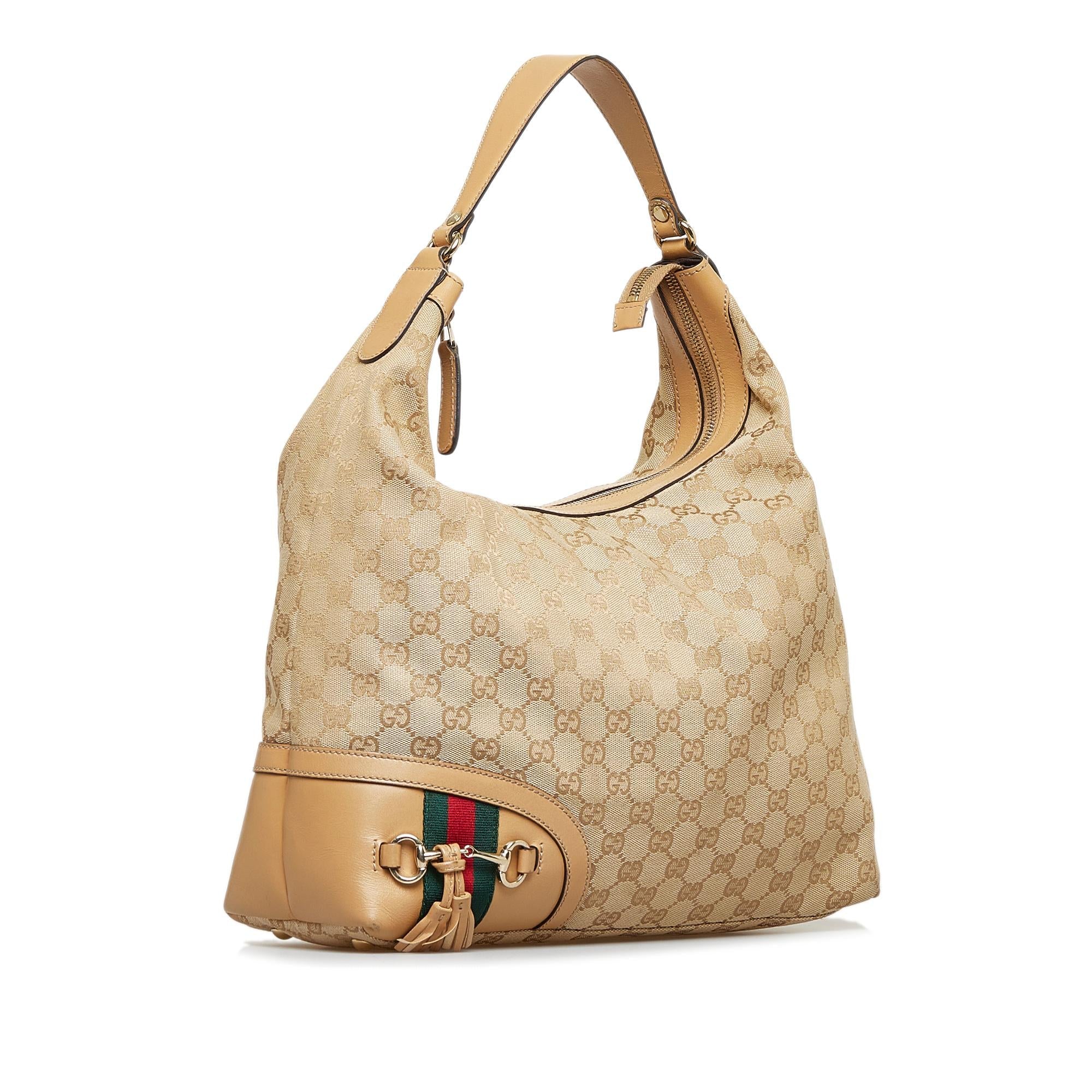 Gucci GG Canvas Horsebit Shoulder Bag (SHG-5o8Rw5)