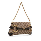 Gucci GG Canvas Horsebit Shoulder Bag (SHG-b3Qp4w)
