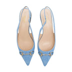 Gucci GG Canvas Horsebit Slingback Flats - Size 7.5 / 37.5