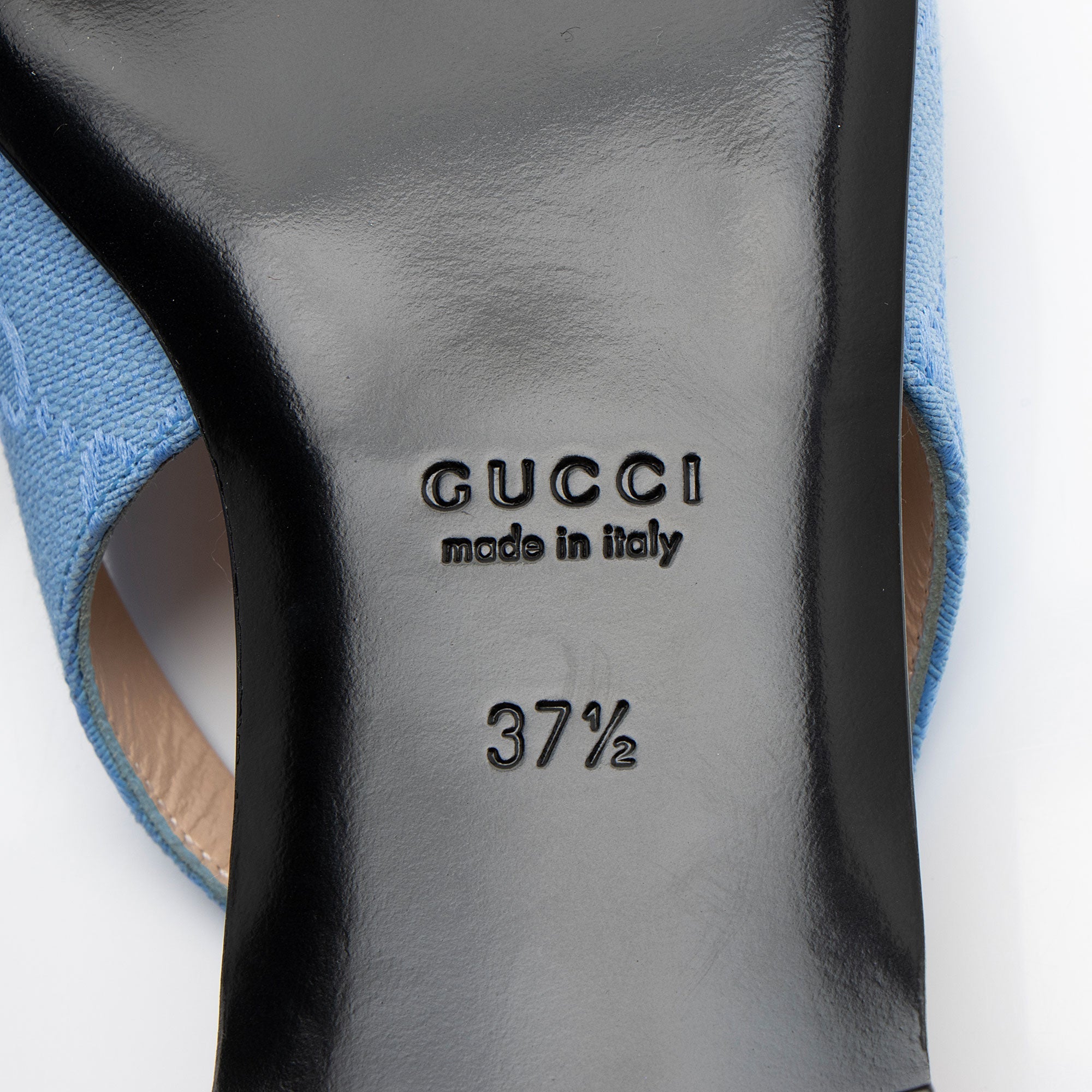 Gucci GG Canvas Horsebit Slingback Flats - Size 7.5 / 37.5