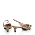 Gucci GG Canvas Horsebit Slingback Pumps - Size 9.5 / 39.5