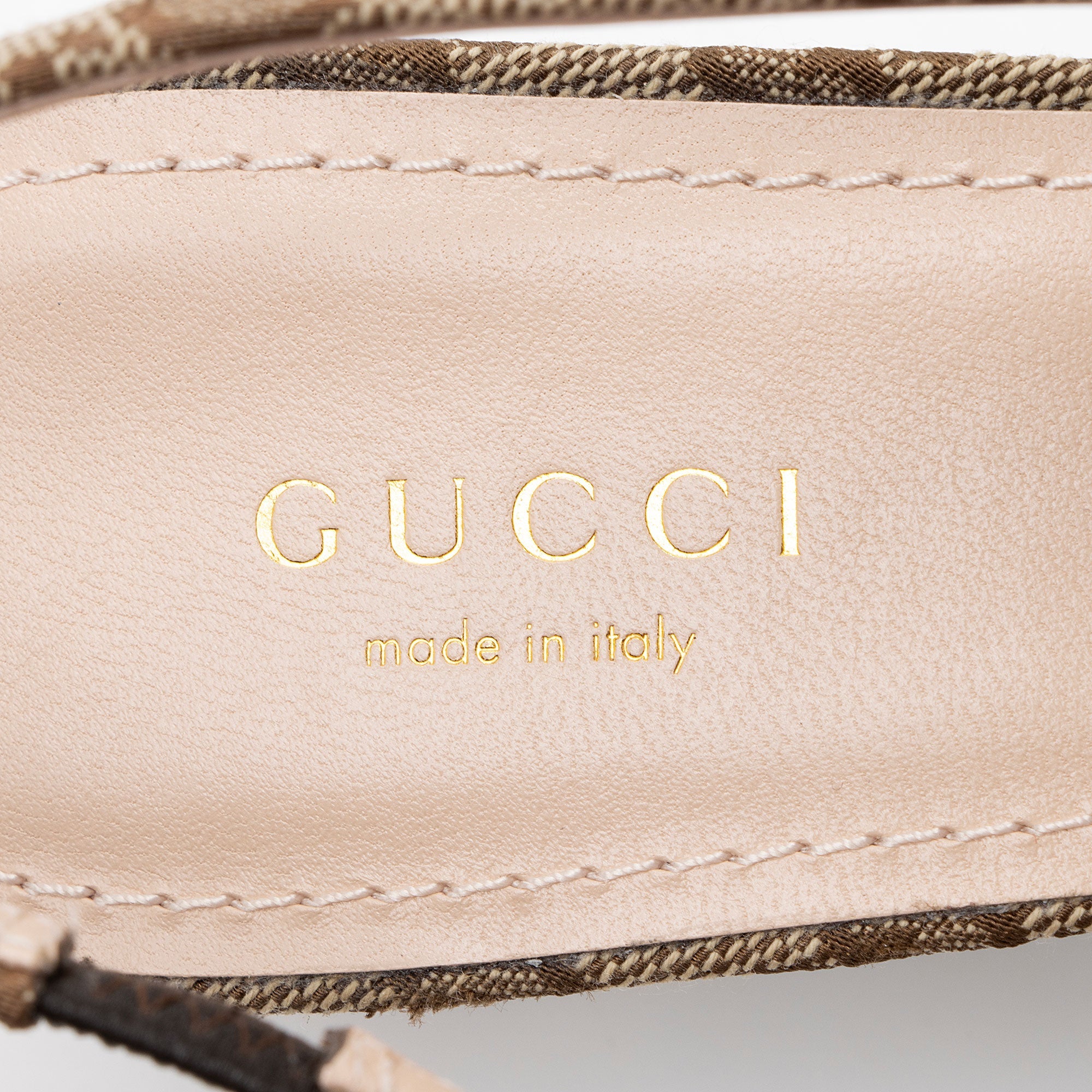 Gucci GG Canvas Horsebit Slingback Pumps - Size 9.5 / 39.5