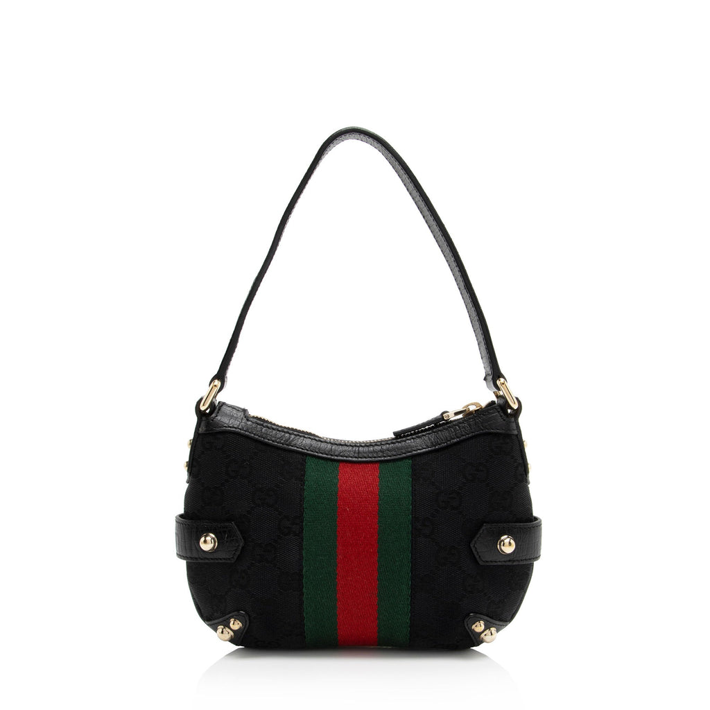 Gucci GG Canvas Horsebit Small Shoulder Bag (SHF-o36FPX)