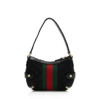 Gucci GG Canvas Horsebit Small Shoulder Bag (SHF-o36FPX)