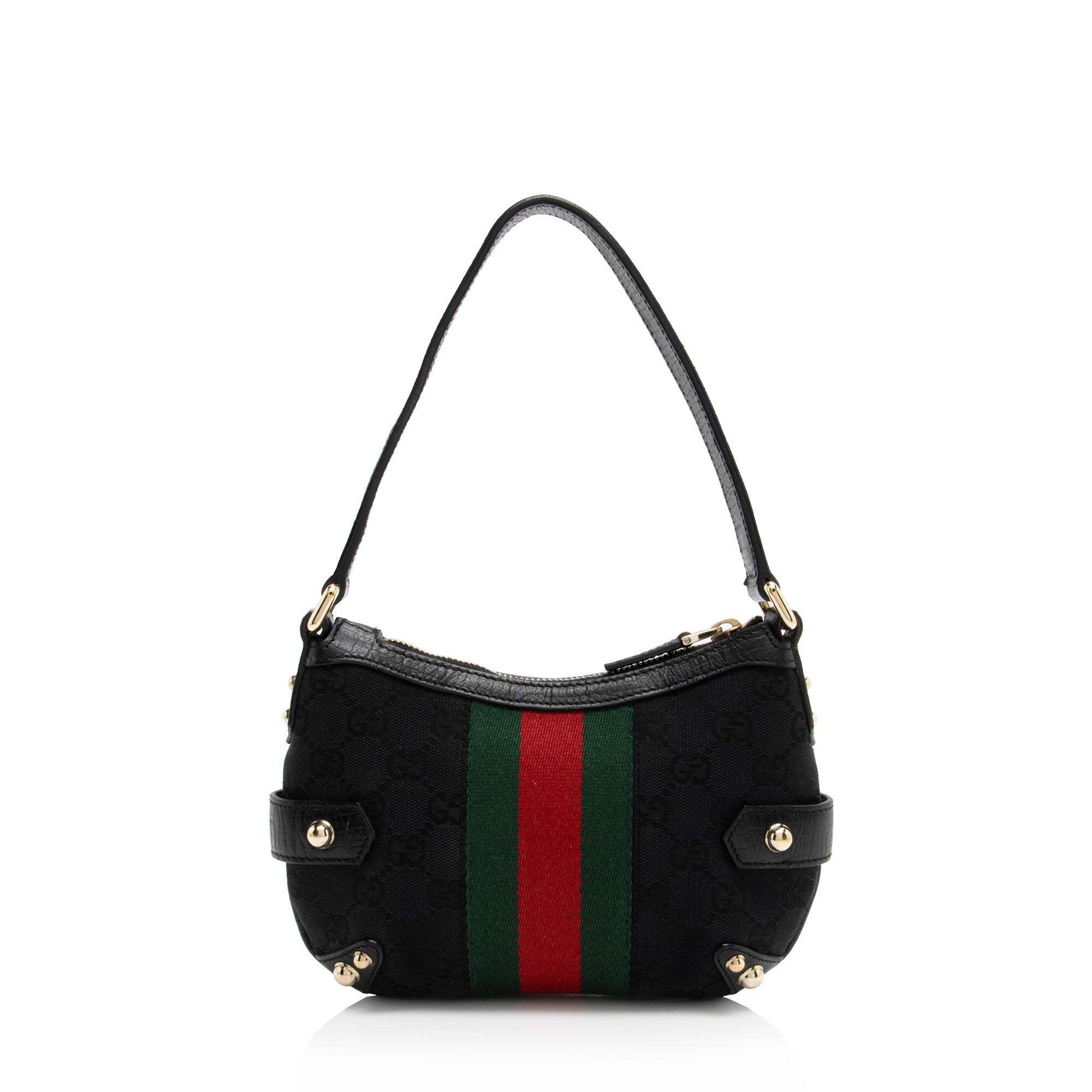 Gucci GG Canvas Horsebit Small Shoulder Bag (SHF-o36FPX)