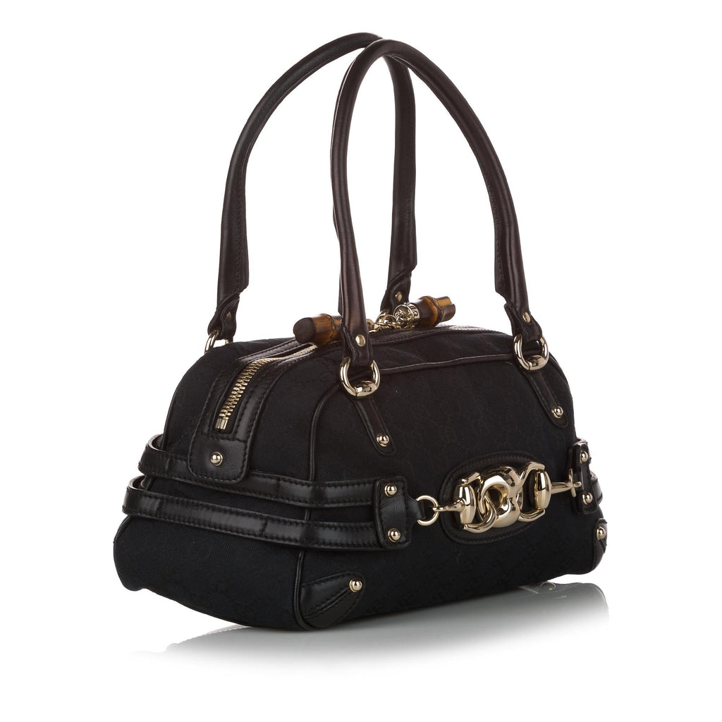 Gucci GG Canvas Horsebit Wave Handbag (SHG-31049)