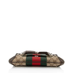 Gucci GG Canvas Horsebit Web Chain Small Shoulder Bag