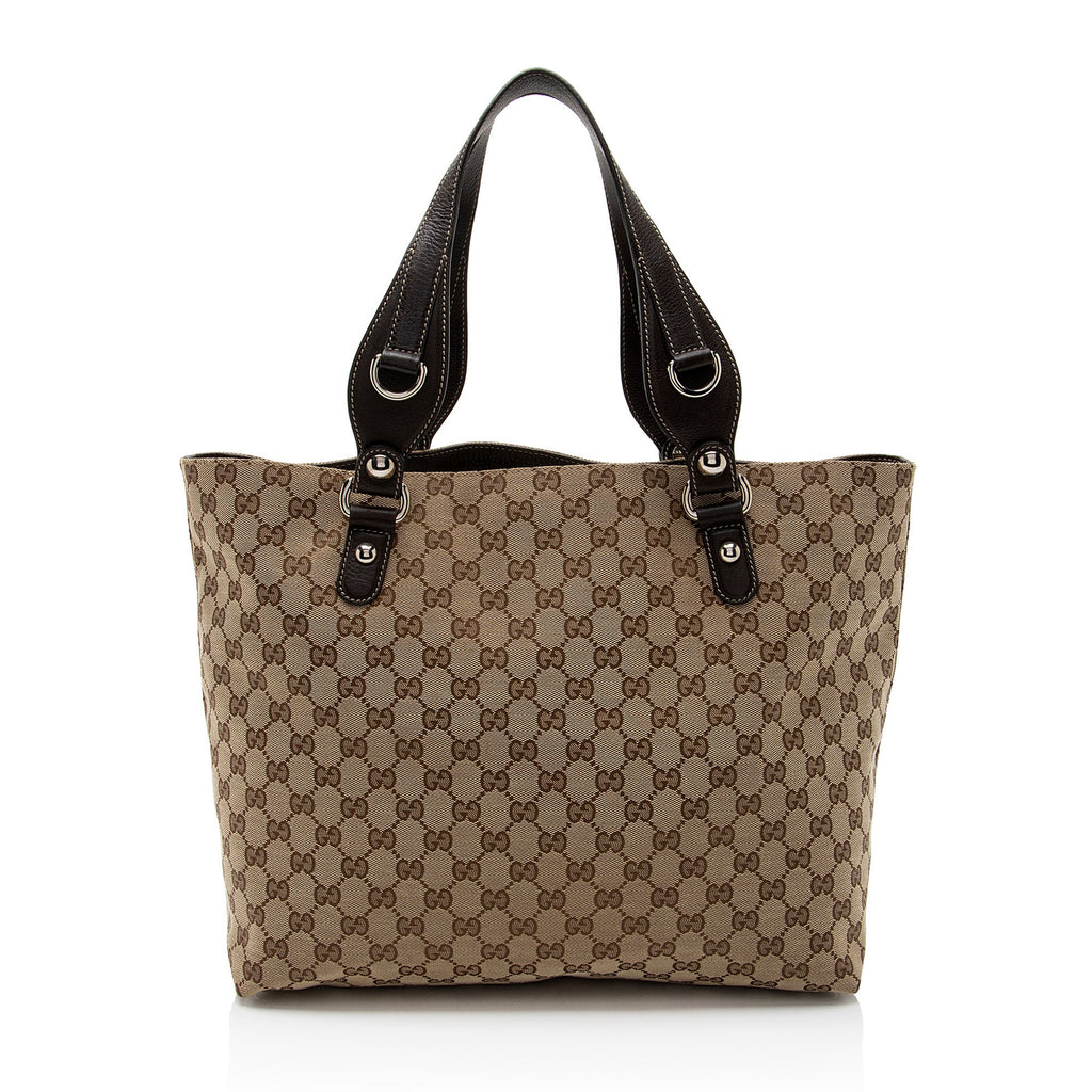 Gucci GG Canvas Icon Bit Medium Tote (SHF-1bZhea)