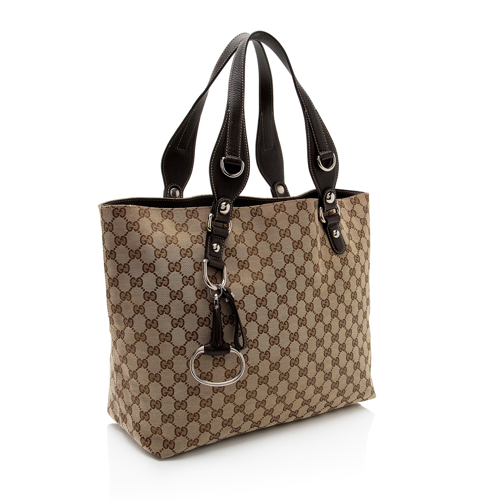 Gucci GG Canvas Icon Bit Medium Tote (SHF-1bZhea)