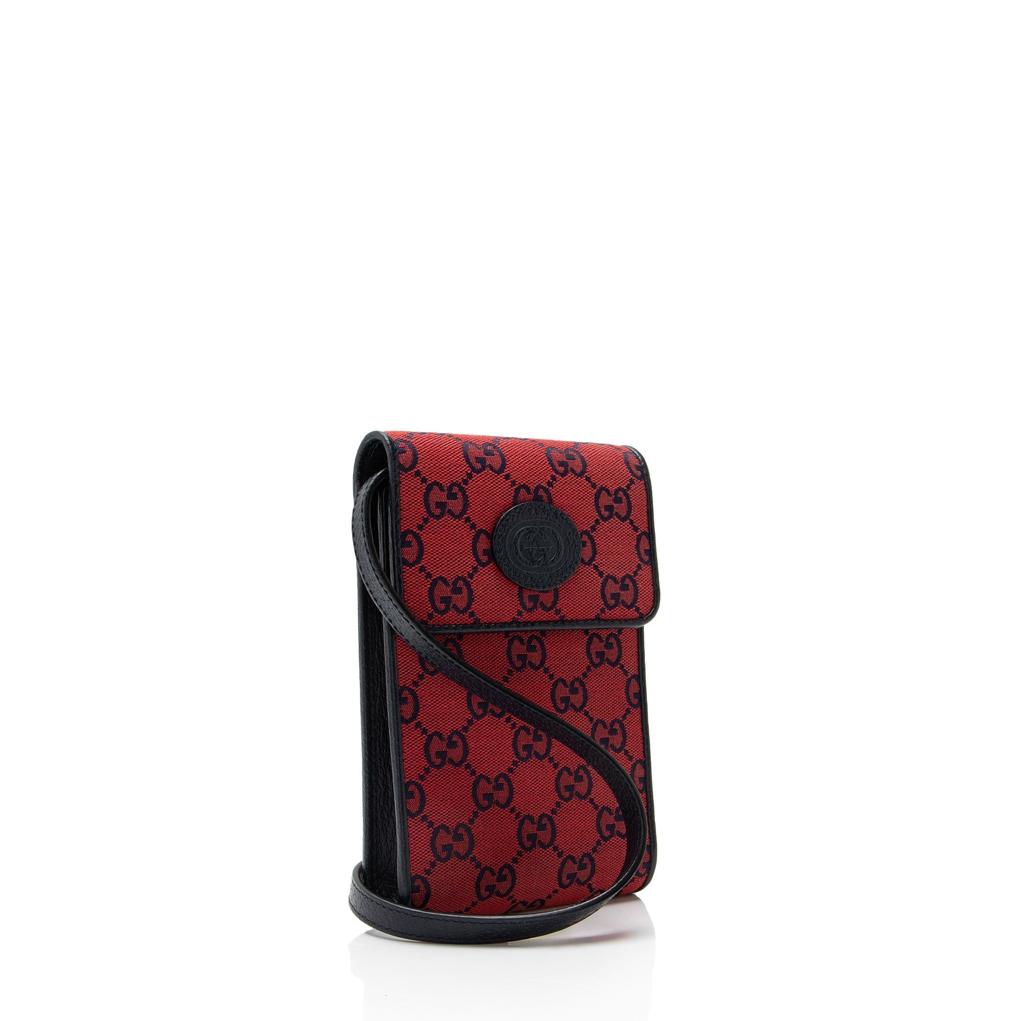 Gucci GG Canvas Interlocking G Flap Phone Crossbody