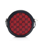 Gucci GG Canvas Interlocking G Patch Round Shoulder Bag (SHF-23569)