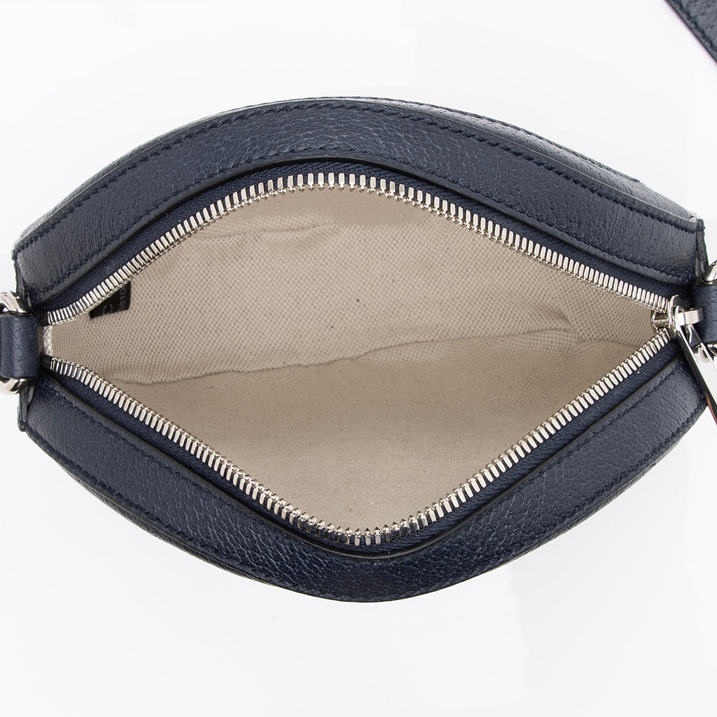 Gucci GG Canvas Interlocking G Patch Round Shoulder Bag (SHF-23569)