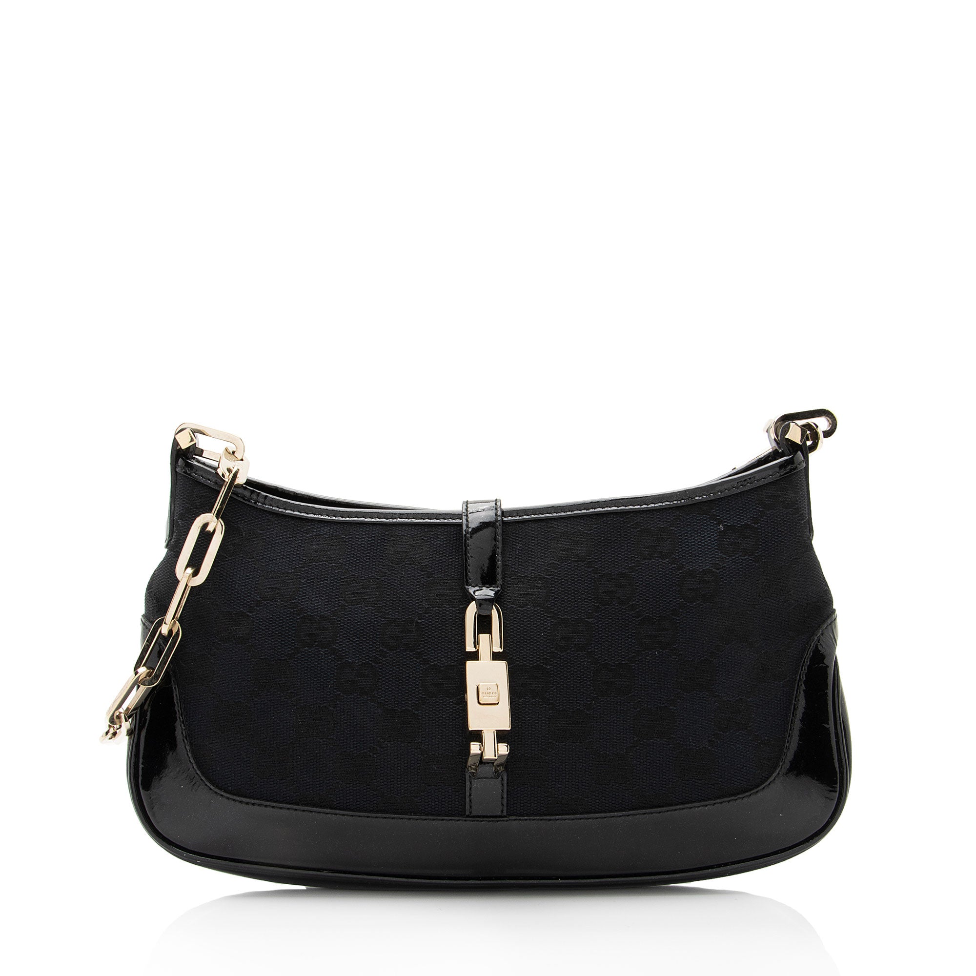 Gucci GG Canvas Jackie Chain Small Shoulder Bag (SHF-MrNplz)