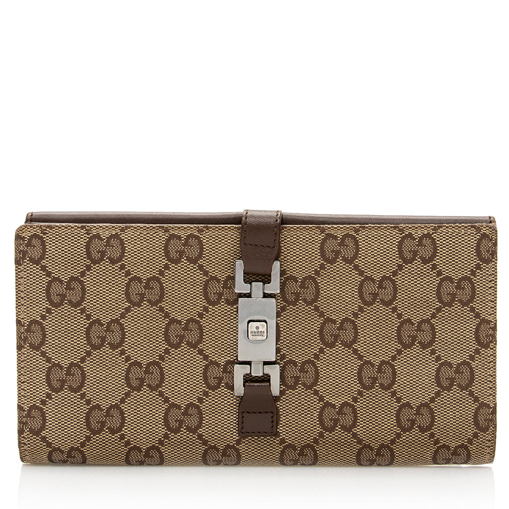 Gucci GG Canvas Jackie Long Wallet (SHF-20730)