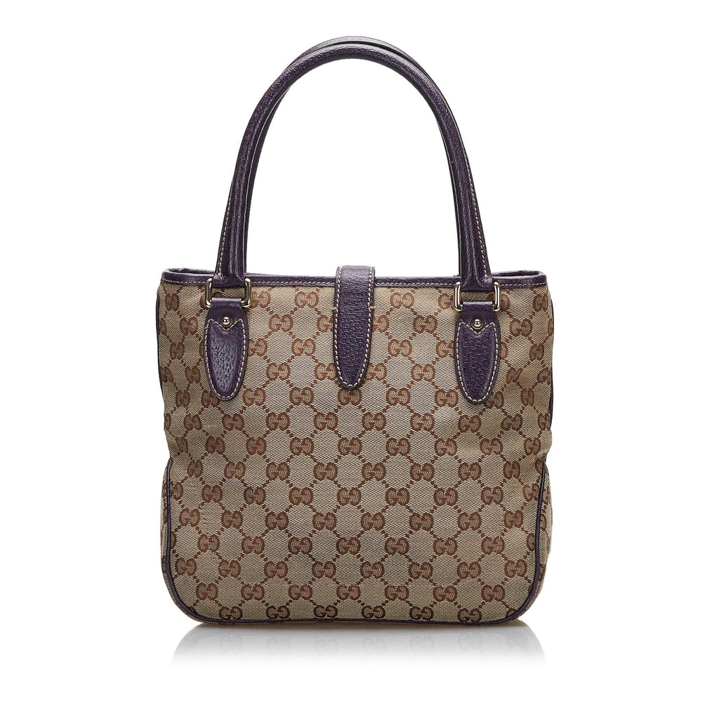 Gucci GG Canvas Jackie Piston Lock Handbag (SHG-F3Db8C)