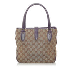 Gucci GG Canvas Jackie Piston Lock Tote (SHG-32865)