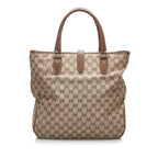Gucci GG Canvas Jackie Piston Lock Tote (SHG-Bi3rMM)