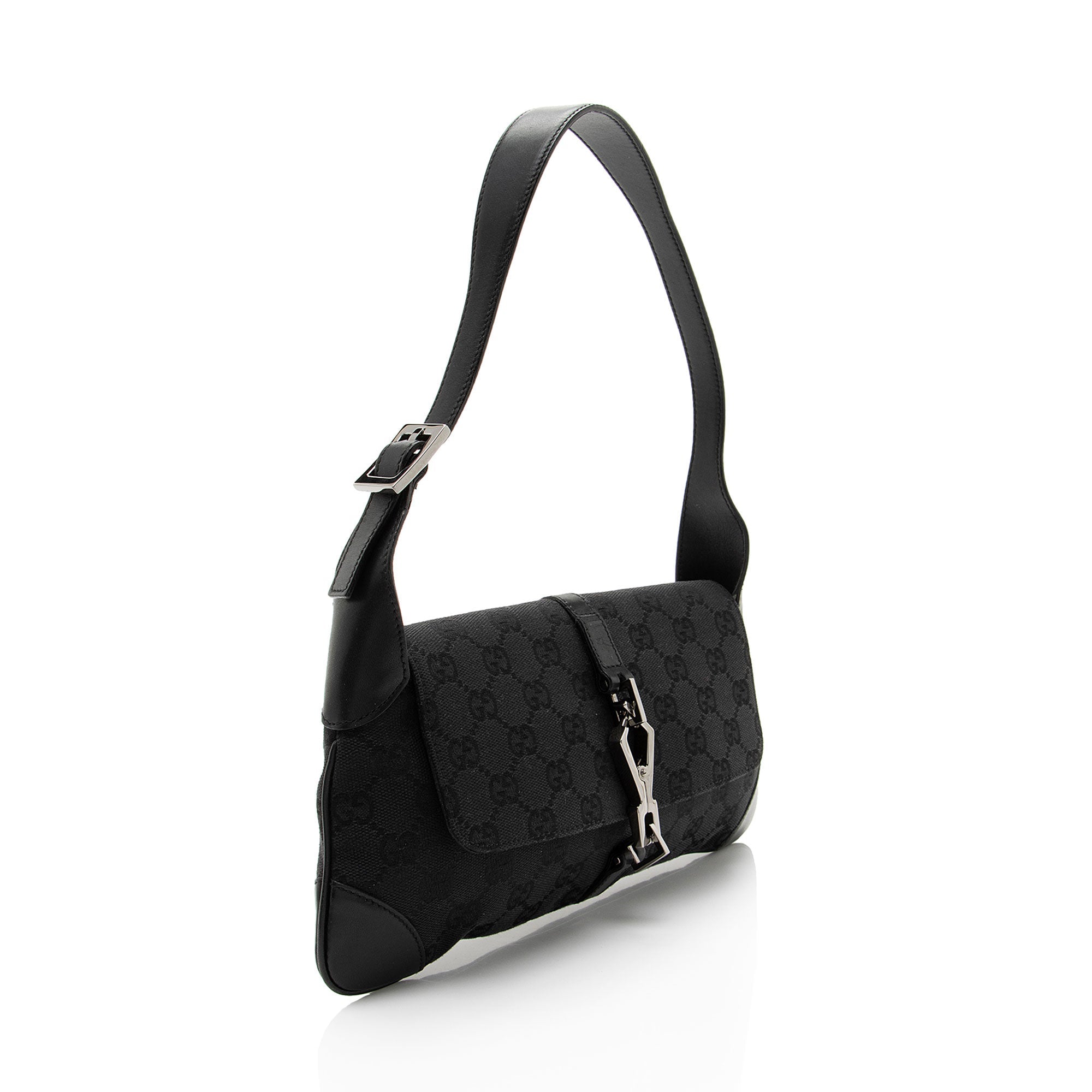 Gucci GG Canvas Jackie Small Shoulder Bag (SHF-e6LKFX)