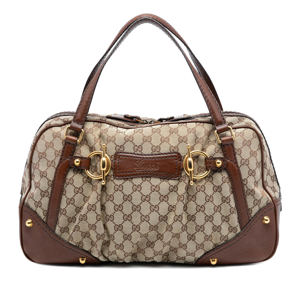 Gucci GG Canvas Jockey Boston Bag