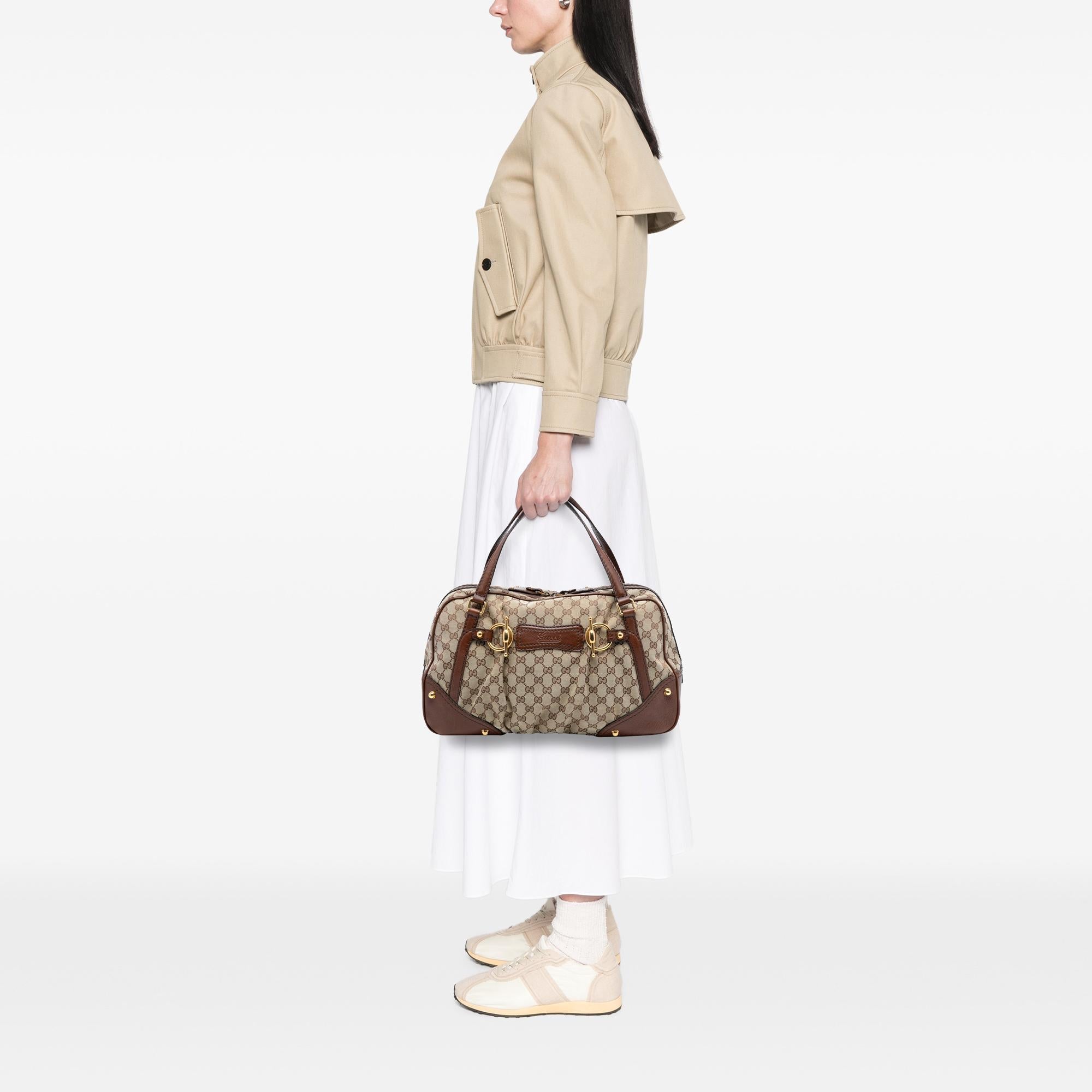 Gucci GG Canvas Jockey Boston Bag