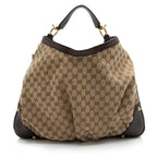 Gucci GG Canvas Jockey Large Hobo (SHF-23522)