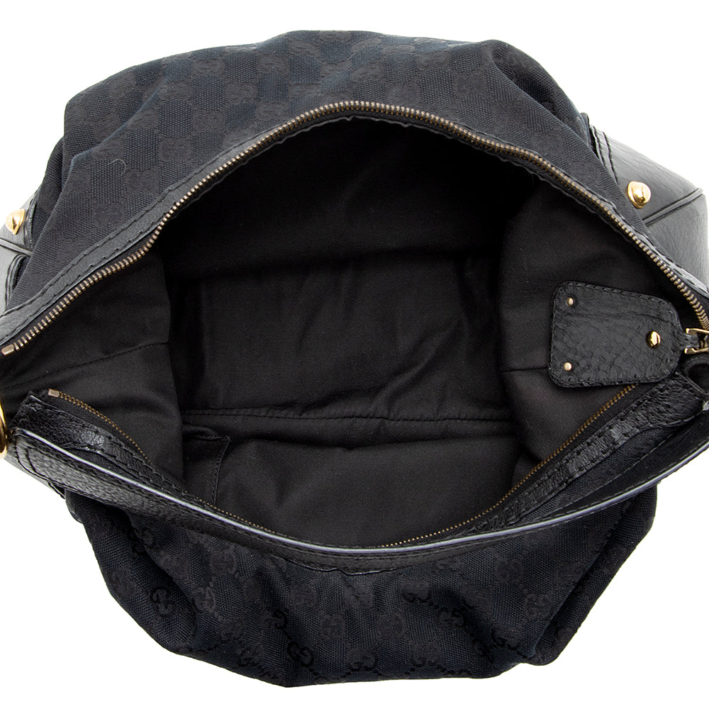 Gucci GG Canvas Jockey Medium Hobo (SHF-19499)