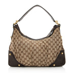 Gucci GG Canvas Jockey Medium Hobo (SHF-21770)