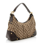 Gucci GG Canvas Jockey Medium Hobo (SHF-21770)