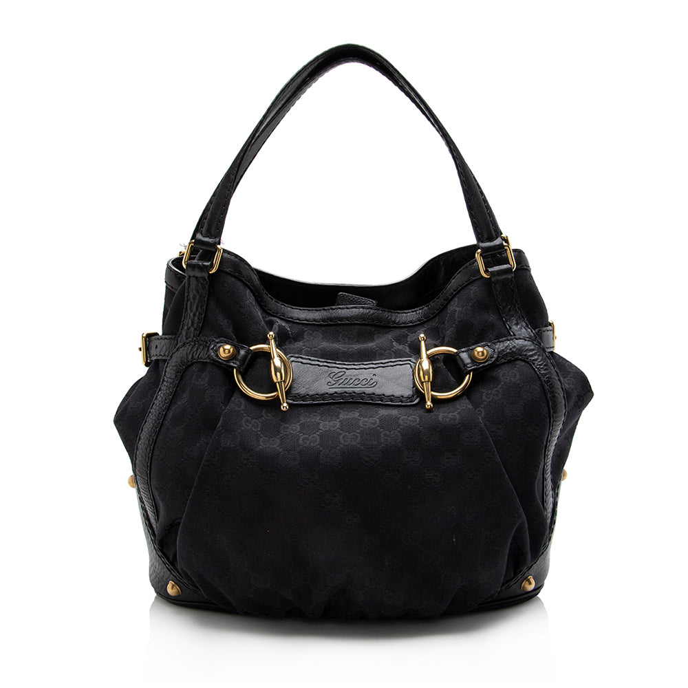 Gucci GG Canvas Jockey Medium Tote (SHF-17167)