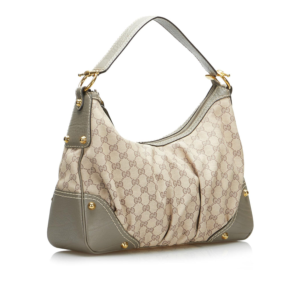 Gucci GG Canvas Jockey Shoulder Bag (SHG-L42G2r)