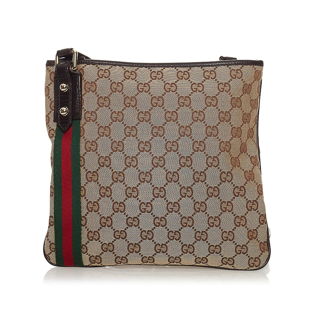 Gucci GG Canvas Jolicoeur Crossbody Bag (SHG-32801)