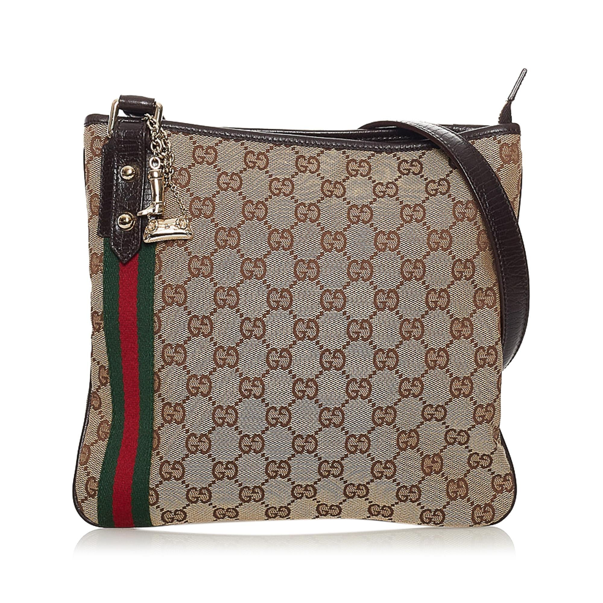 Gucci GG Canvas Jolicoeur Crossbody Bag (SHG-32801)