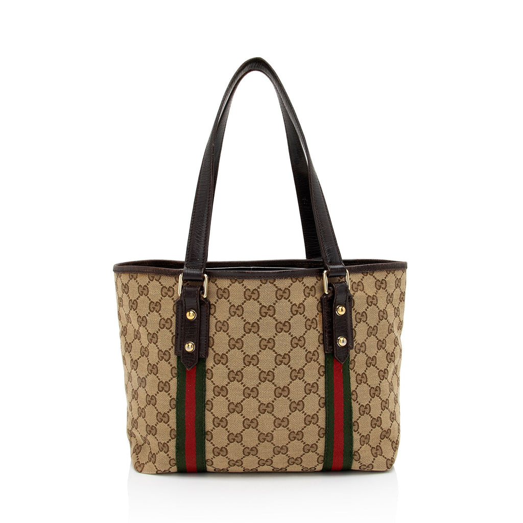 Gucci GG Canvas Jolicoeur Medium Tote (SHF-U5hUpD)