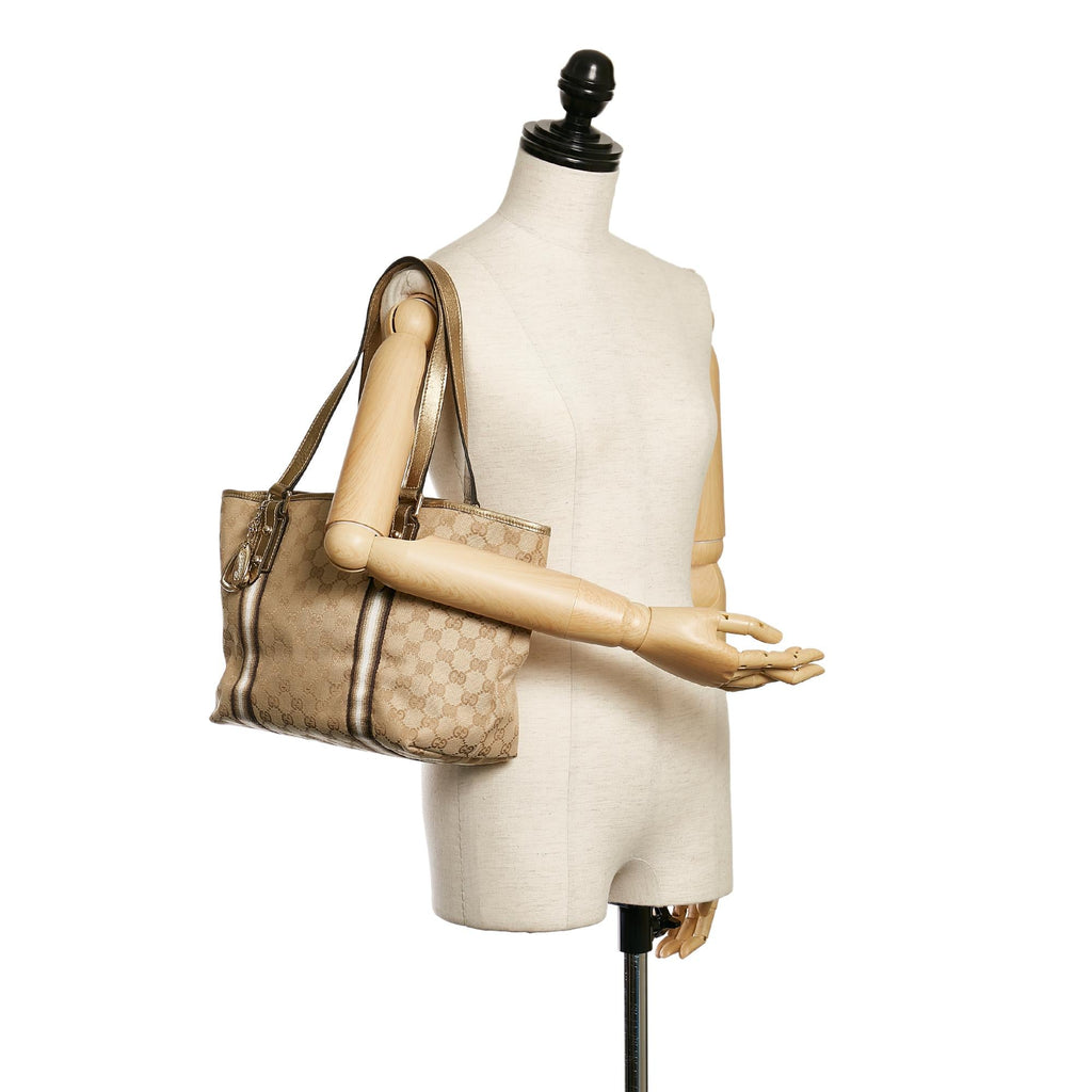 Gucci GG Canvas Jolicoeur Tote Bag (SHG-31269)