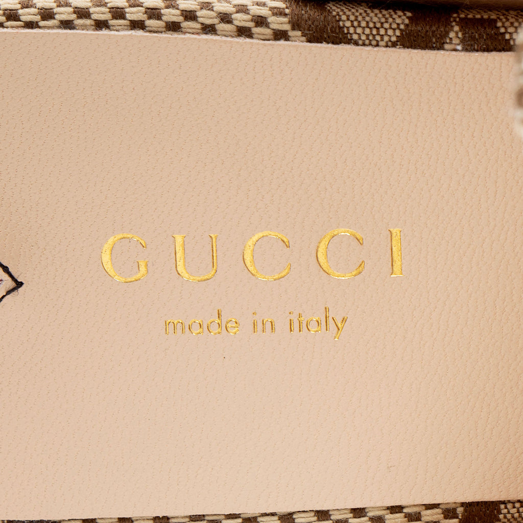 Gucci GG Canvas Jumbo GG Princetown Mules - Size 7.5 / 37.5