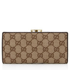 Gucci GG Canvas Kiss Lock Continental Wallet (SHF-xUmEf6)