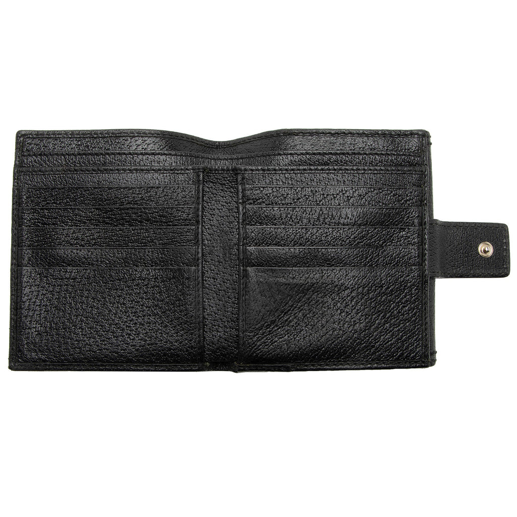 Gucci GG Canvas Leather Bamboo French Wallet (SHF-HzlezQ)