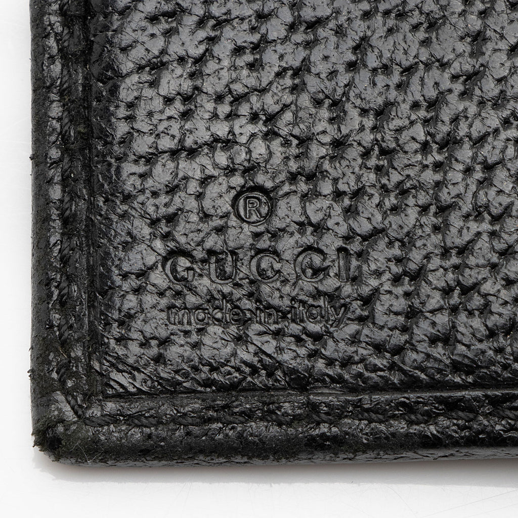 Gucci GG Canvas Leather Bamboo French Wallet (SHF-HzlezQ)