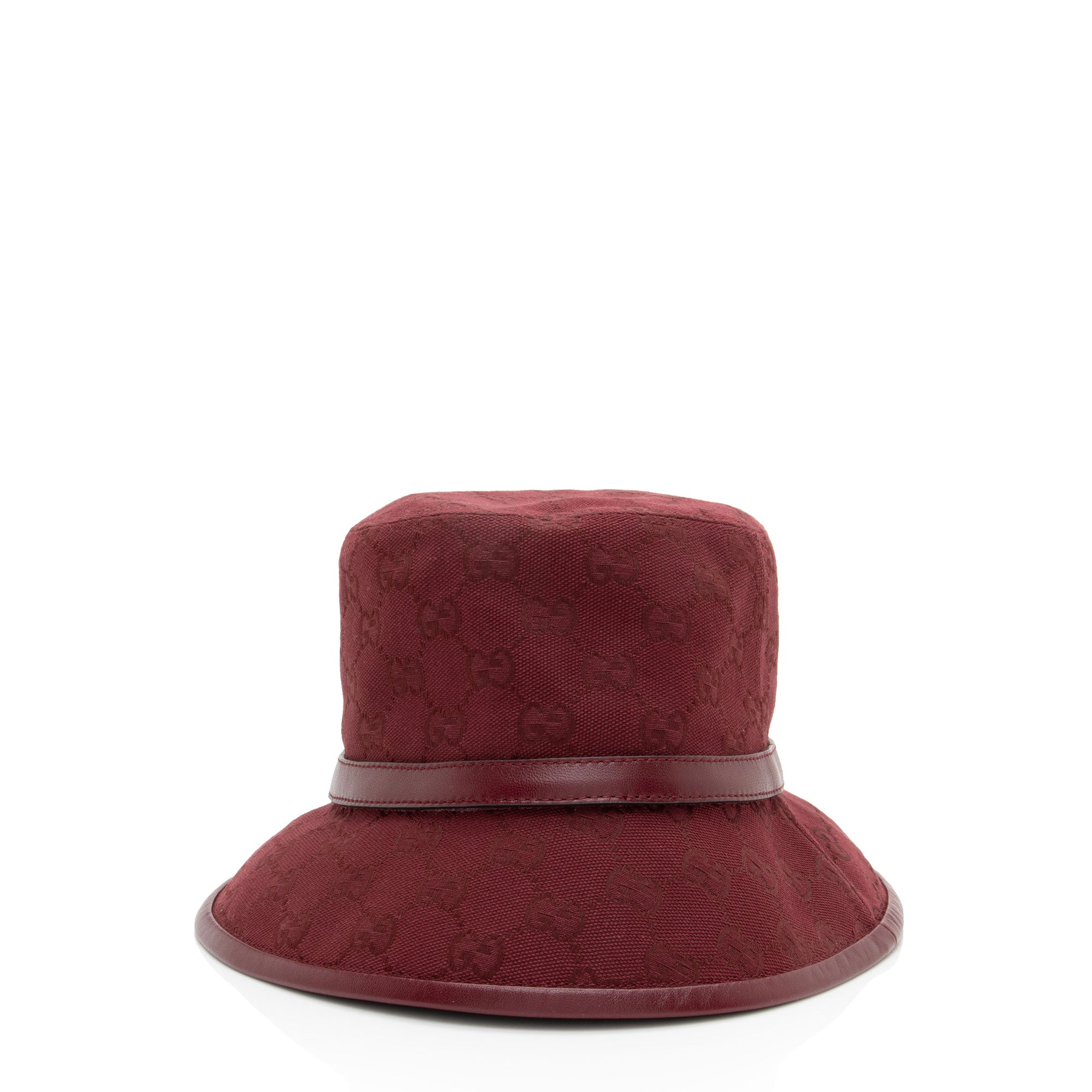 Gucci GG Canvas GG Marmont Leather Bucket Hat - Size L